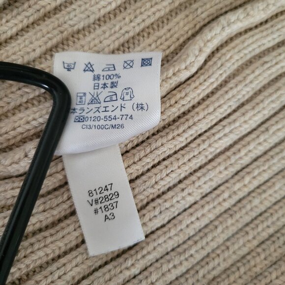 Vintage Lands End Men’s XL Long Sleeve ¼ Zip Pullover Ribbed Sweater Cotton NWOT - Picture 4 of 6